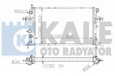 KALE OTO RADYATOR 138300 -  Радиатор, охлаждение двигателя